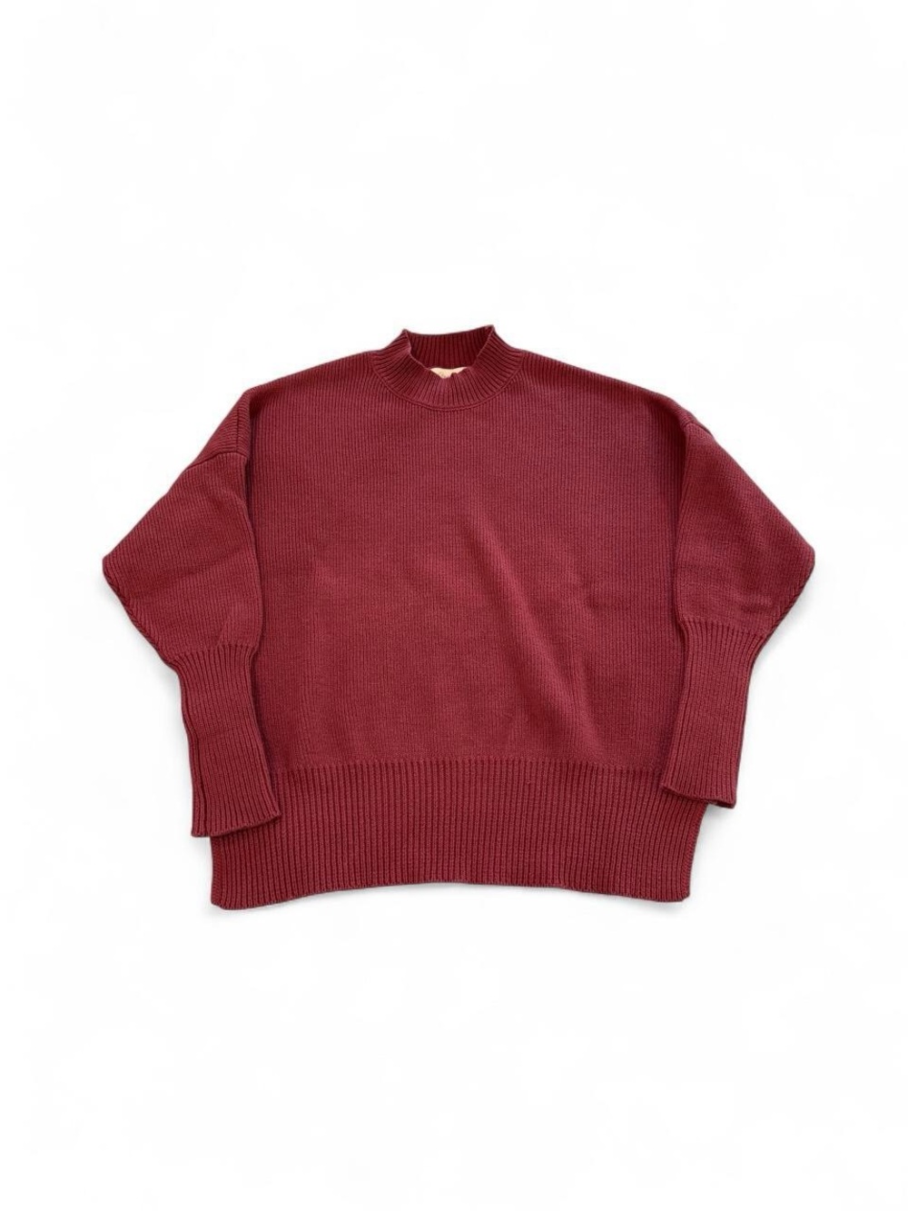 By Together Mock Neck Knit Balloon Sleeve Sweater